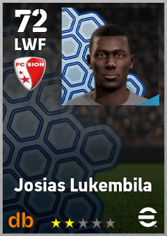 Josias Lukembila — LWF, OVR 72, MAX 72