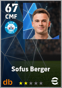 Sofus Berger eFootball player card