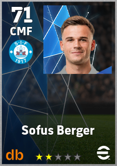 Sofus Berger — CMF, OVR 71, MAX 71