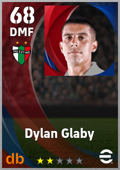 Dylan Glaby — DMF, OVR 68, MAX 68