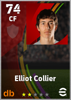 Elliot Collier — CF, OVR 74, MAX 74