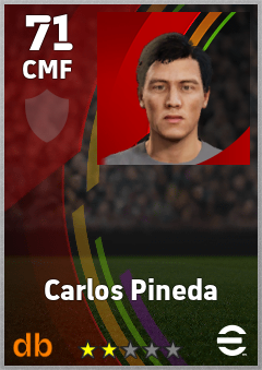 Carlos Pineda — CMF, OVR 71, MAX 71