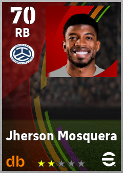Jherson Mosquera — RB, OVR 70, MAX 70