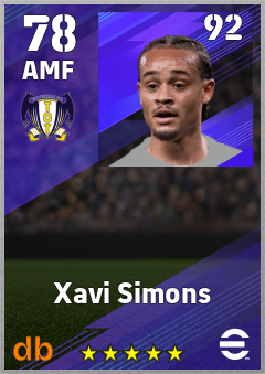 Xavi Simons eFootball player card