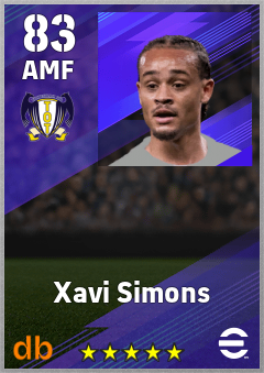 Xavi Simons eFootball player card