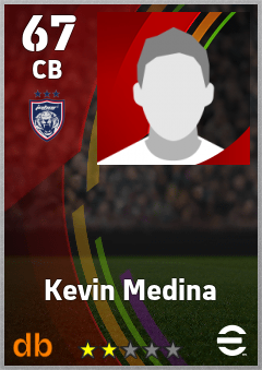 Kevin Medina — CB, OVR 67, MAX 67