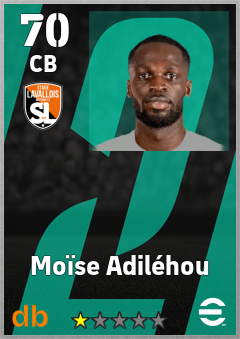 Moïse Adiléhou — CB, OVR 70, MAX 70