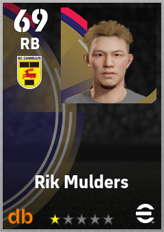 Rik Mulders — RB, OVR 69, MAX 69