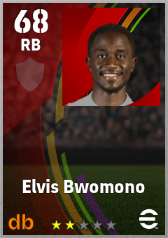 Elvis Bwomono — RB, OVR 68, MAX 68