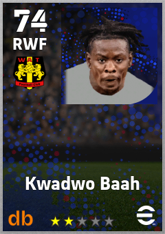Kwadwo Baah — RWF, OVR 74, MAX 74