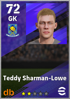 Teddy Sharman-Lowe — GK, OVR 72, MAX 72