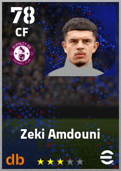 Zeki Amdouni — CF, OVR 78, MAX 78