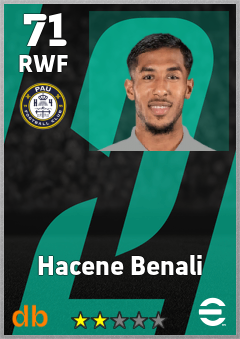 Hacene Benali — RWF, OVR 71, MAX 71