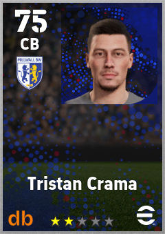 Tristan Crama — CB, OVR 75, MAX 75
