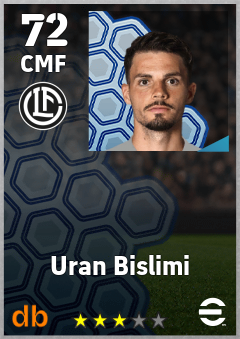 Uran Bislimi — CMF, OVR 72, MAX 72