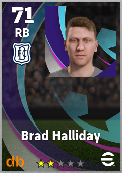 Brad Halliday — RB, OVR 71, MAX 71