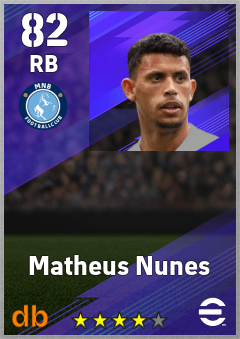 Matheus Nunes — RB, OVR 82, MAX 91