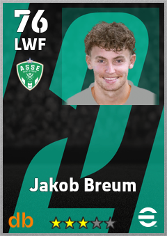 Jakob Breum — LWF, OVR 76, MAX 76
