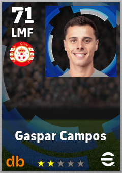 Gaspar Campos — LMF, OVR 71, MAX 71