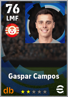 Gaspar Campos — LMF, OVR 76, MAX 76