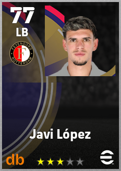 Javi López — LB, OVR 77, MAX 77