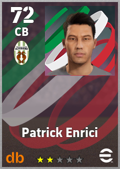 Patrick Enrici — CB, OVR 72, MAX 72