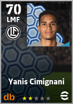 Yanis Cimignani — LMF, OVR 70, MAX 70