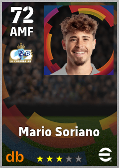 Mario Soriano — AMF, OVR 72, MAX 72