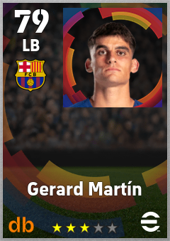 Gerard Martín — LB, OVR 79, MAX 79