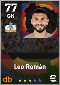 Leo Román — GK, OVR 77, MAX 77
