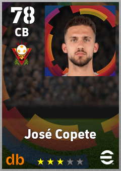 José Copete — CB, OVR 78, MAX 78