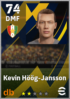 Kevin Höög-Jansson — DMF, OVR 74, MAX 74