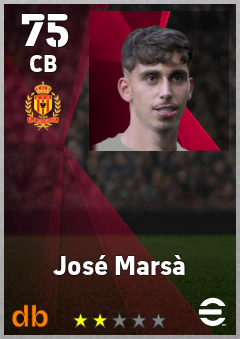 José Marsà — CB, OVR 75, MAX 75