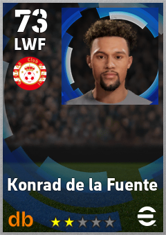 Konrad de la Fuente — LWF, OVR 73, MAX 73