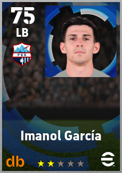 Imanol García — LB, OVR 75, MAX 75