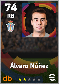 Álvaro Núñez — RB, OVR 74, MAX 74