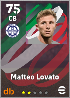 Matteo Lovato — CB, OVR 75, MAX 75