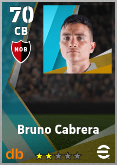 Bruno Cabrera — CB, OVR 70, MAX 70