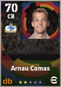 Arnau Comas — CB, OVR 70, MAX 70