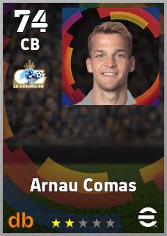 Arnau Comas — CB, OVR 74, MAX 74
