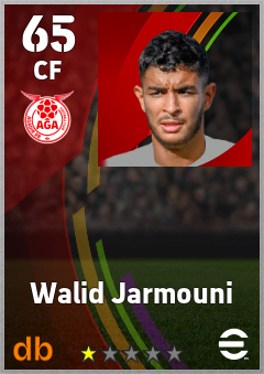 Walid Jarmouni — CF, OVR 65, MAX 65