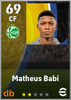 Matheus Babi — CF, OVR 69, MAX 69
