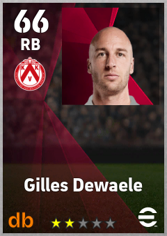 Gilles Dewaele — RB, OVR 66, MAX 66