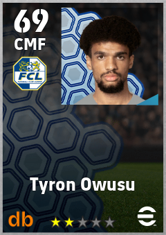 Tyron Owusu — CMF, OVR 69, MAX 69