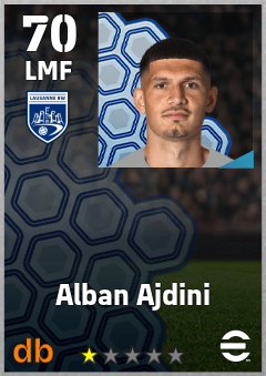 Alban Ajdini — LMF, OVR 70, MAX 70