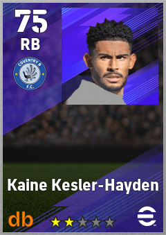 Kaine Kesler-Hayden — RB, OVR 75, MAX 75