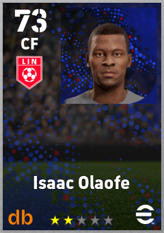 Isaac Olaofe — CF, OVR 73, MAX 73