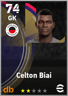 Celton Biai — GK, OVR 74, MAX 74