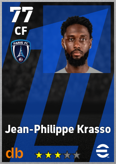 Jean-Philippe Krasso — CF, OVR 77, MAX 77