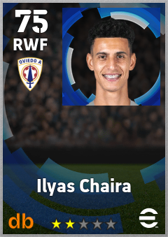 Ilyas Chaira — RWF, OVR 75, MAX 75